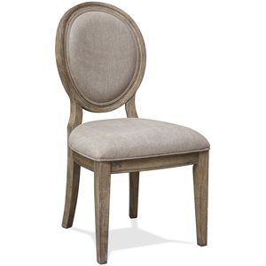 riverside furniture sonora upholstered oval dining side chair in snowy desert