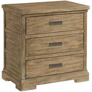 riverside furniture milton park 3 drawer urban nightstand in primitive silk