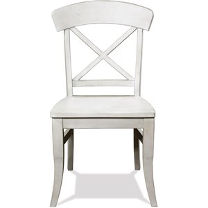 riverside furniture southport x-back dining side chair in smokey white
