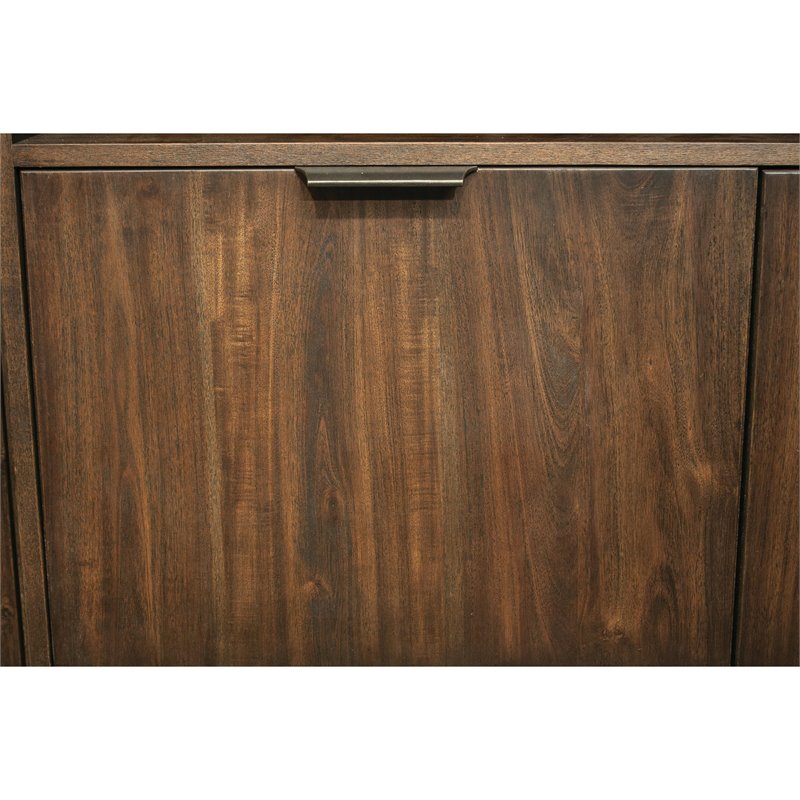 Riverside Furniture Perspectives Modern Wood TV Console in Brushed Acacia Brown