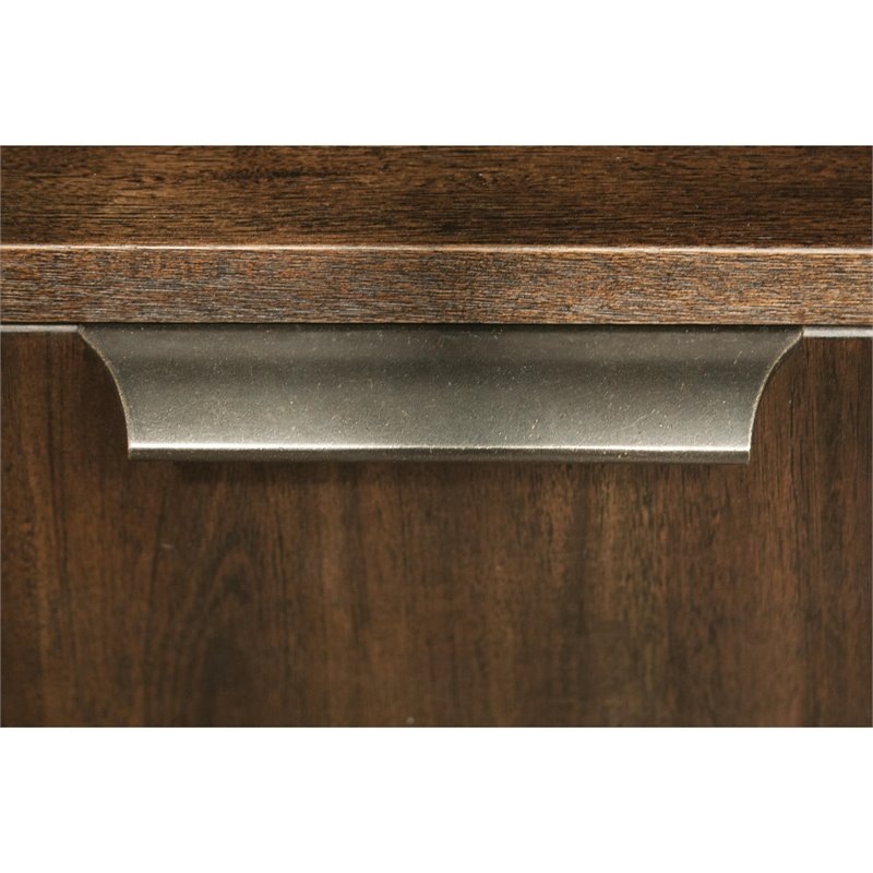 Riverside Furniture Perspectives Modern Wood TV Console in Brushed Acacia Brown