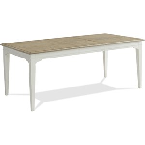 Riverside Furniture Myra Extendable Wood Dining Table in Natural and Paperwhite