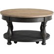 Riverside Furniture Barrington Wood Coffee Table in Antique Oak and Matte Black