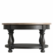 Riverside Furniture Barrington Wood Coffee Table in Antique Oak and Matte Black