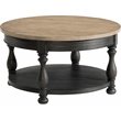Riverside Furniture Barrington Wood Coffee Table in Antique Oak and Matte Black