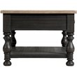 Riverside Furniture Barrington Wood Coffee Table in Antique Oak and Matte Black