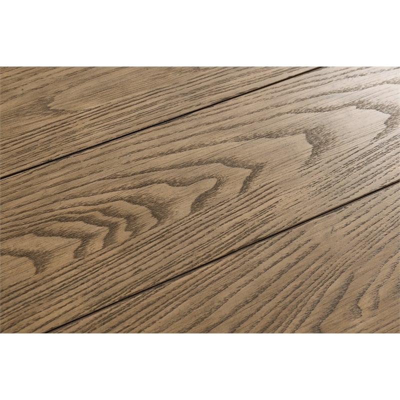 Riverside Furniture Barrington Wood Coffee Table in Antique Oak and Matte Black
