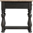 Riverside Furniture Barrington Wood Side Table in Antique Oak and Matte Black