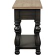 Riverside Furn.  Barrington Wood Chairside Table in Antique Oak and Matte Black