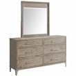 Riverside Furniture Intrigue Wood Framed Mirror in Hazelwood Brown