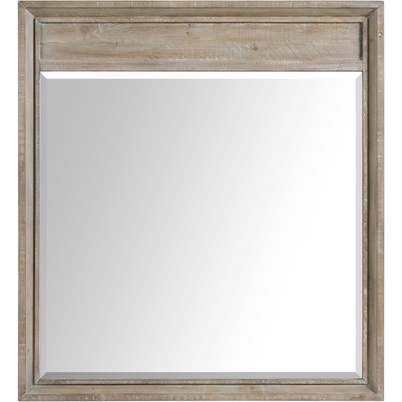 Riverside Furniture Intrigue Wood Framed Mirror in Hazelwood Brown