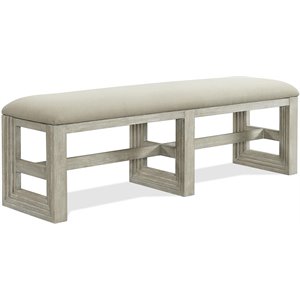 riverside furniture cascade contemporary upholstered dining bench in dovetail
