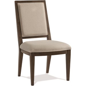 riverside furniture monterey upholstered wood dining side chair in mink brown