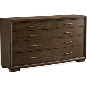 riverside furniture monterey 8 drawer refined glam dresser in mink
