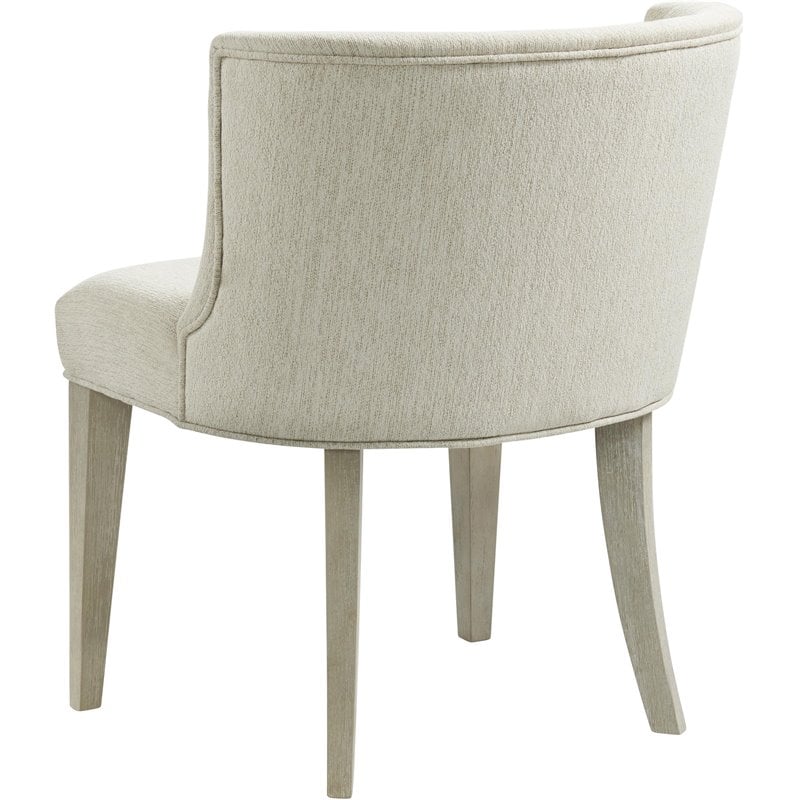 Riverside Furniture Cascade Upholstered Wood Curved Back Chair in Dovetail Gray