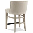 Riverside Furniture Cascade Uph Wood Curved Back Counter Stool in Dovetail Gray