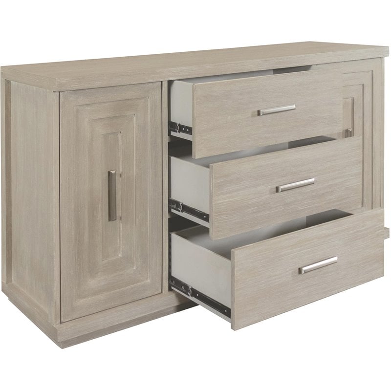 Riverside Furniture Cascade Modern Contemporary Wood Server in Dovetail Gray