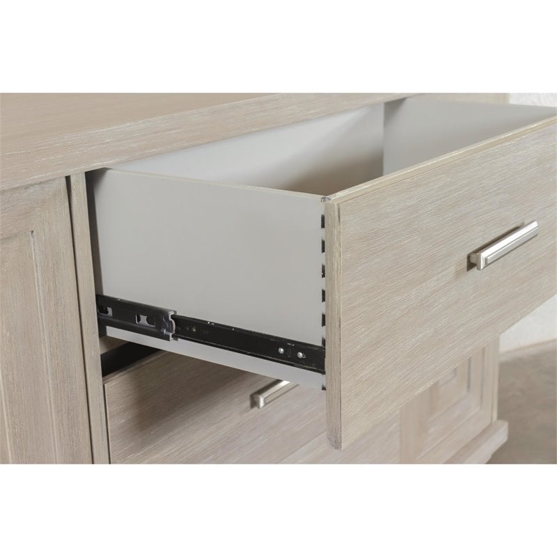 Riverside Furniture Cascade Modern Contemporary Wood Server in Dovetail Gray
