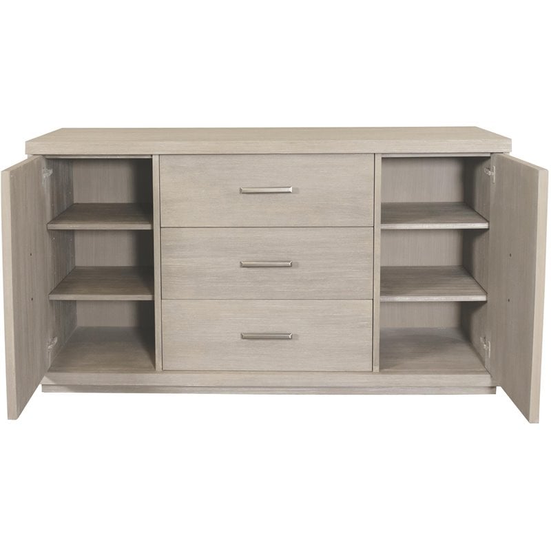 Riverside Furniture Cascade Modern Contemporary Wood Server in Dovetail Gray