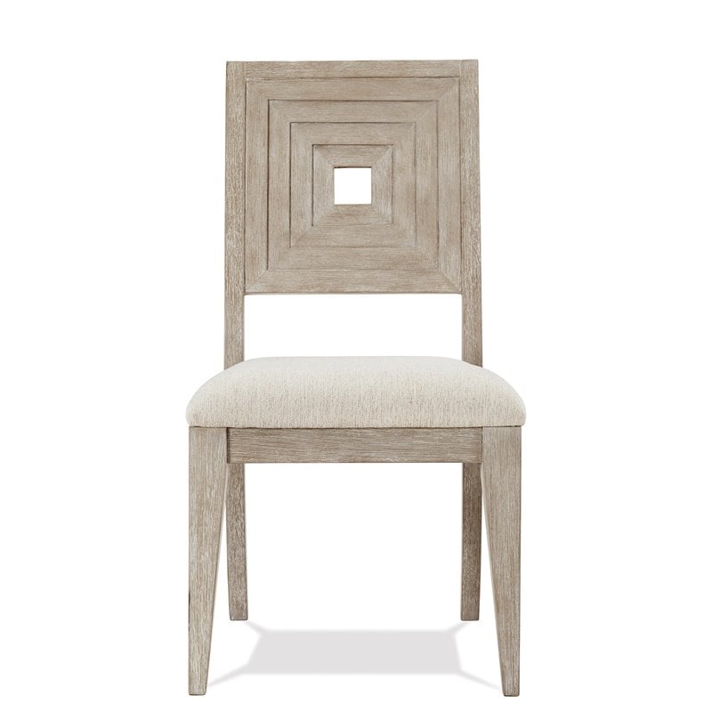 Riverside Furniture Cascade Upholstered Wood Back Side Chair in Dovetail Gray