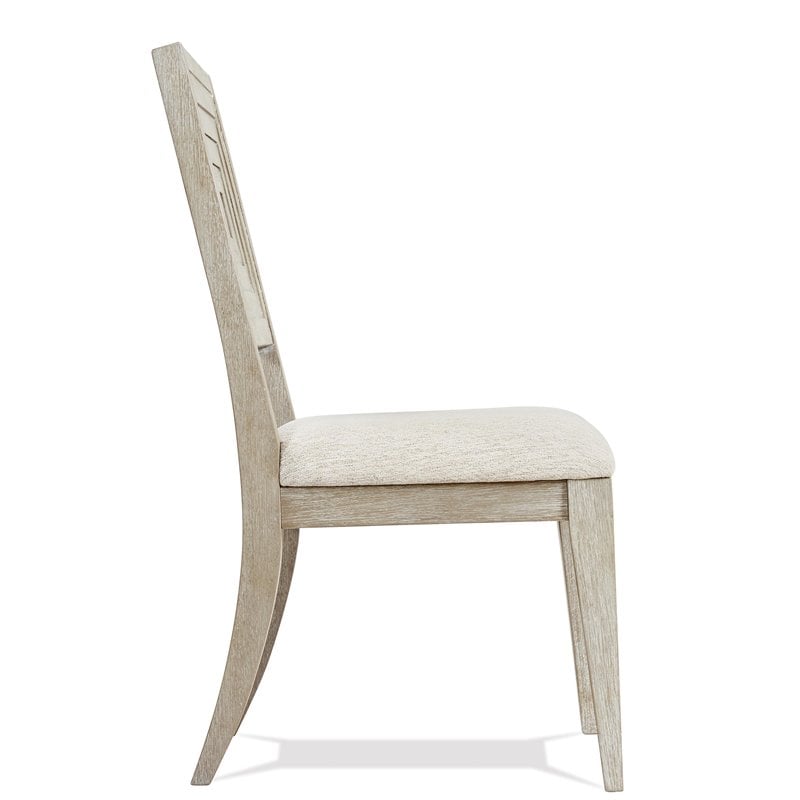 Riverside Furniture Cascade Upholstered Wood Back Side Chair in Dovetail Gray