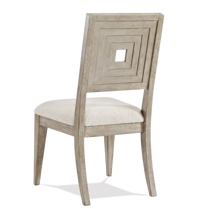 Riverside Furniture Cascade Upholstered Wood Back Side Chair in Dovetail Gray