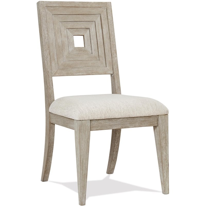Riverside Furniture Cascade Upholstered Wood Back Side Chair in Dovetail Gray