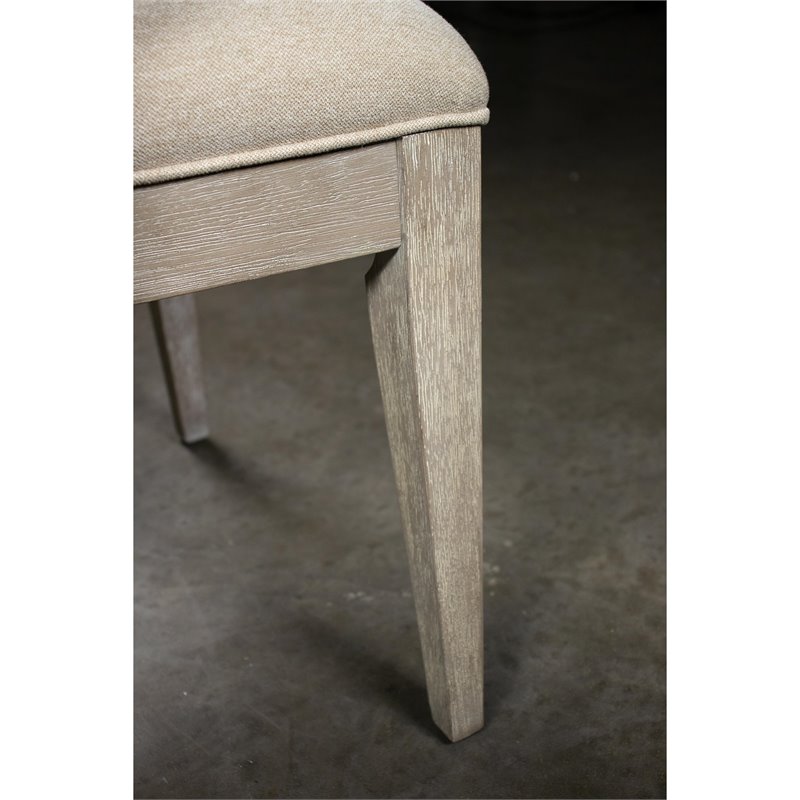 Riverside Furniture Cascade Upholstered Wood Back Arm Chair in Dovetail Gray