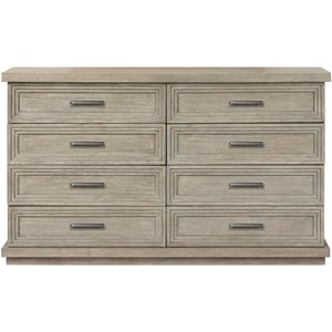 riverside furniture cascade 8 drawer modern contemporary dresser in dovetail