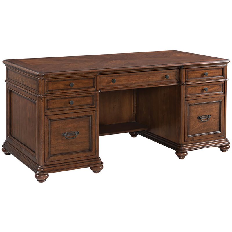 Riverside Furniture Clinton Hill Executive Desk in Classic Cherry