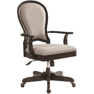 riverside furniture clinton hill round back office swivel chair in kohl black