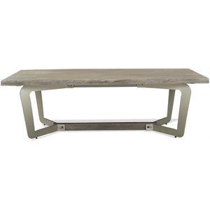 riverside furniture waverly urban organic coffee table in sandblasted gray