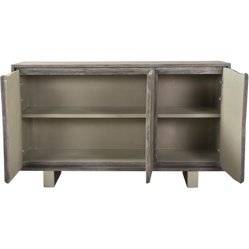 Riverside Furniture Waverly Urban Organic Wood Sideboard in Sandblasted