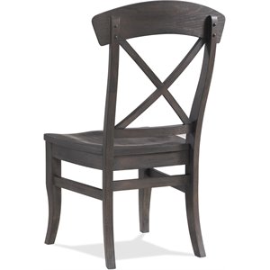 riverside furniture harper cottage x-back dining side chair in matte black