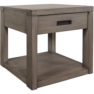 riverside furniture riata modern contemporary side table in gray wash