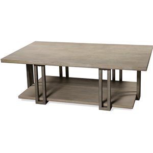 riverside furniture adelyn modern contemporary coffee table in crema gray