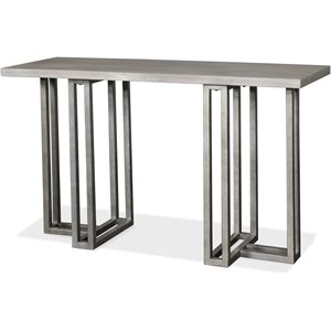 riverside furniture adelyn modern contemporary console table in crema gray