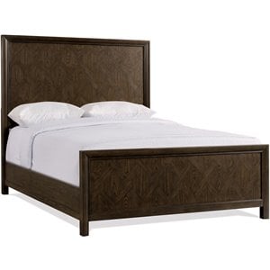 Riverside Furniture Monterey Refined Glam King Panel Bed in Mink