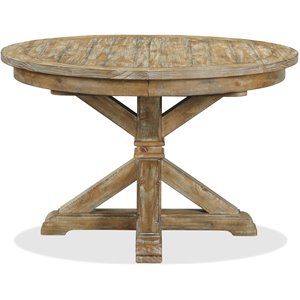 Riverside Furniture Sonora Cottage Extendable Dining Table in Snowy Desert