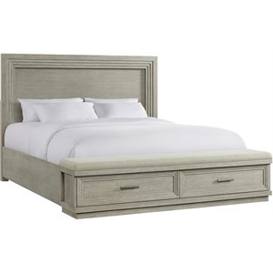 Riverside Furniture Cascade Contemporary Queen Storage LED Panel Bed in Dovetail