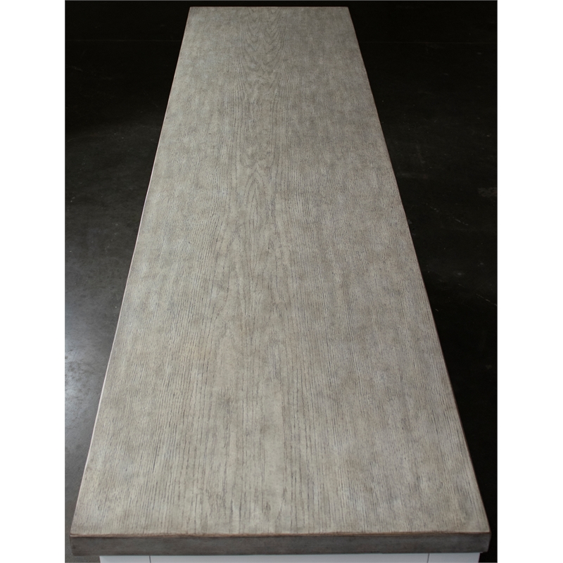 Riverside Furniture Cora Wood Entertainment Console in Cloud White and Fog Gray