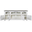 Riverside Furniture Cora Wood Entertainment Console in Cloud White and Fog Gray