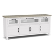 Riverside Furniture Cora Wood Entertainment Console in Cloud White and Fog Gray