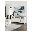 Riverside Furniture Cora Wood Entertainment Console in Cloud White and Fog Gray