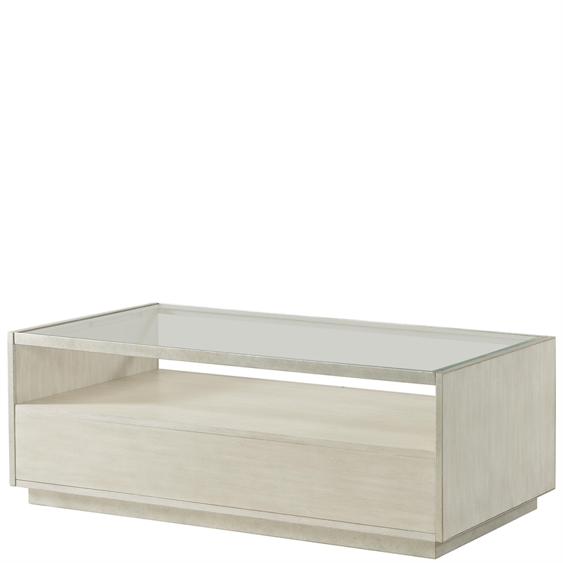Riverside Furniture Maisie Rectangular Wood Coffee Table in Champaign Beige