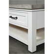 Riverside Furniture Cora Large Wood Coffee Table in Cloud White and Fog Gray