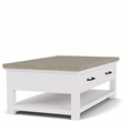 Riverside Furniture Cora Large Wood Coffee Table in Cloud White and Fog Gray