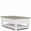 Riverside Furniture Cora Large Wood Coffee Table in Cloud White and Fog Gray