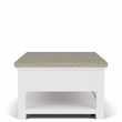 Riverside Furniture Cora Large Wood Coffee Table in Cloud White and Fog Gray