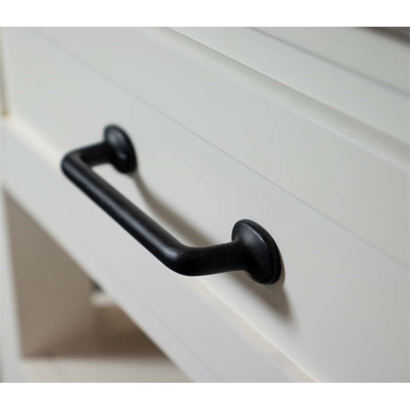 Riverside Furniture Cora Large Wood Coffee Table in Cloud White and Fog Gray